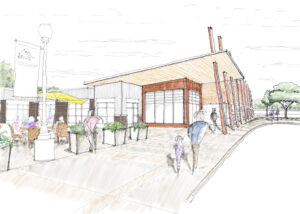 Concept drawing of Upward Project - view of entry from Smith Street